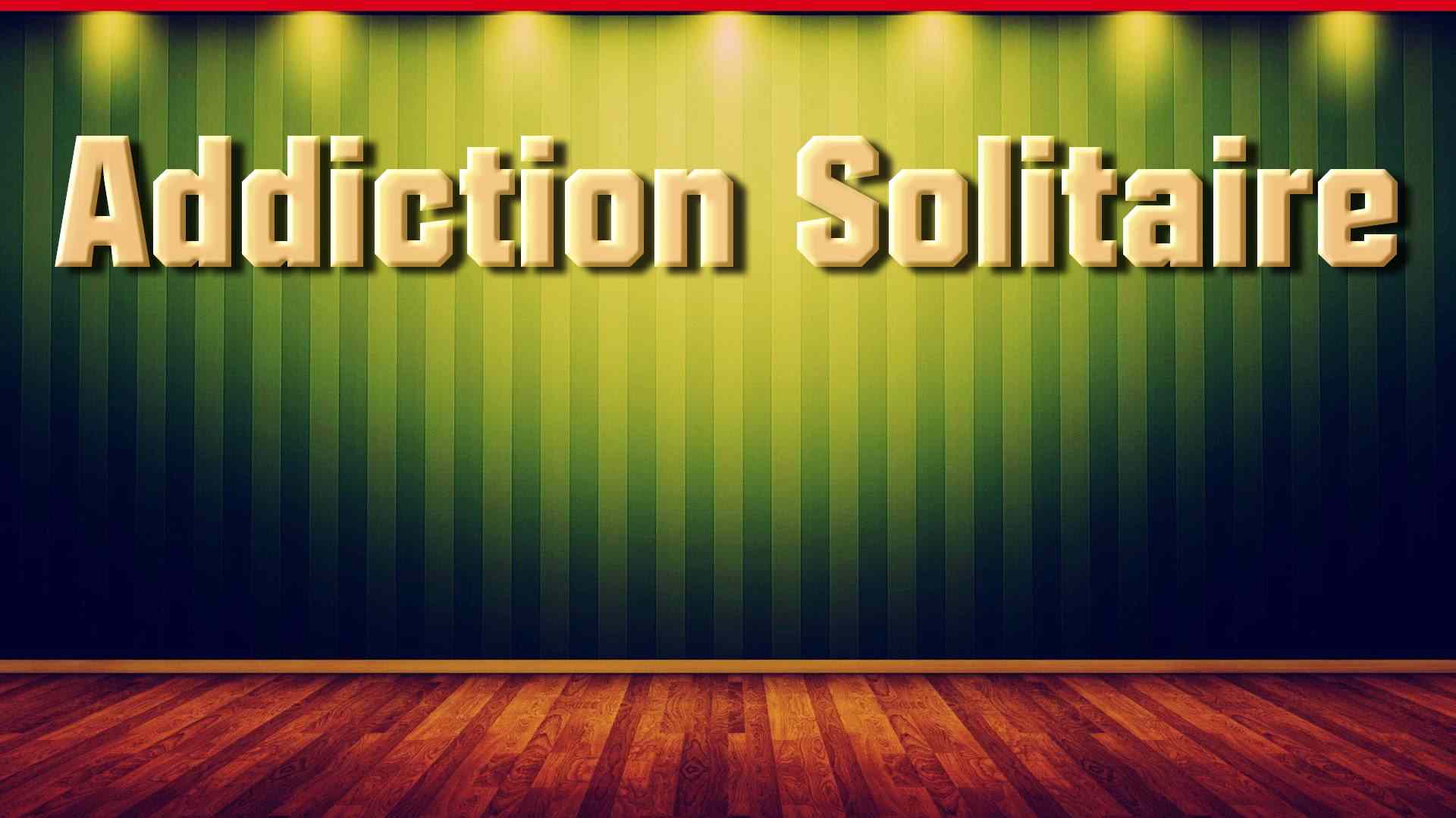 Addiction Solitaire game screen with cards arranged in sequence